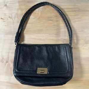 Elliott Lucca black leather crossbody bag
